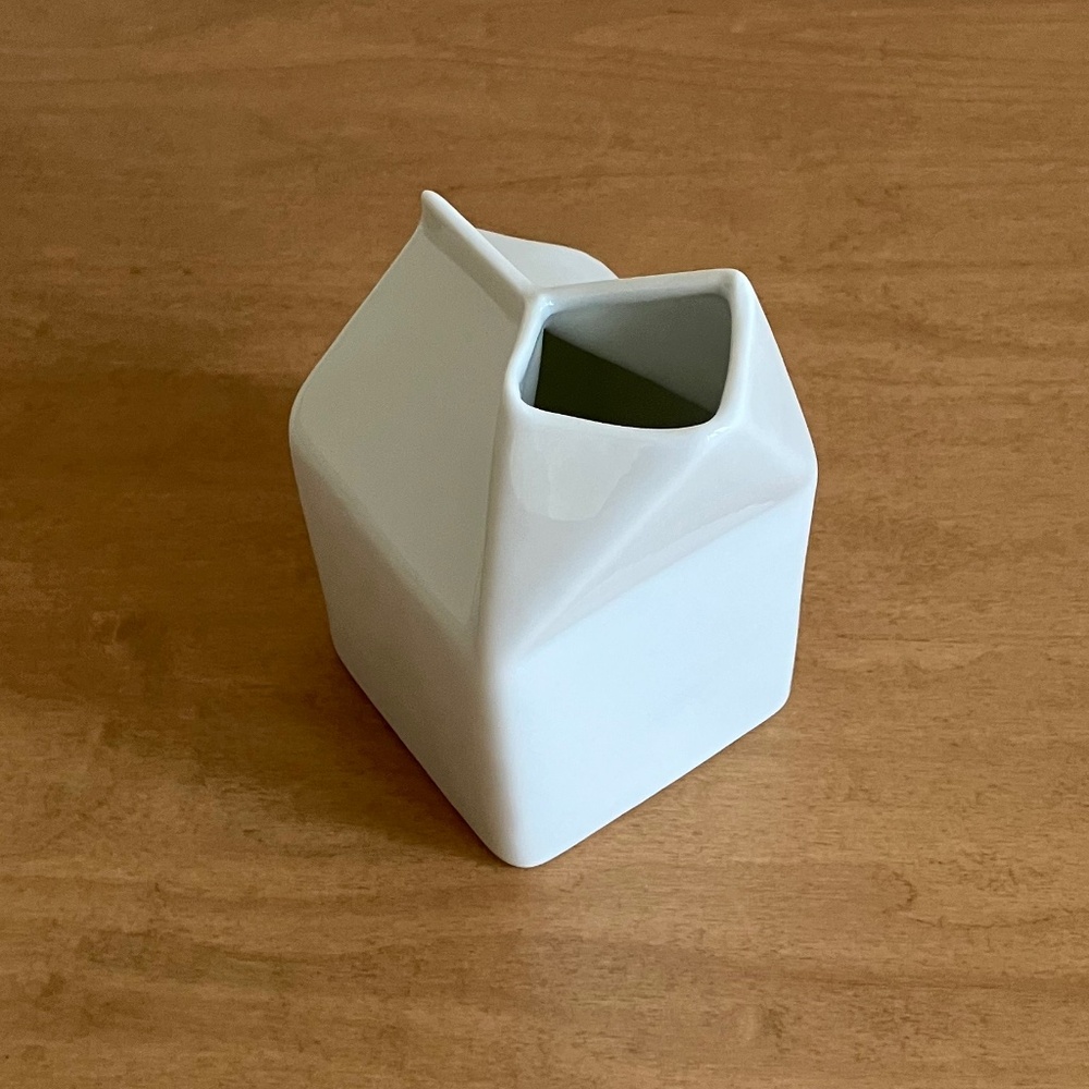 White Porcelain ‘’Milk Carton’’ Creamer